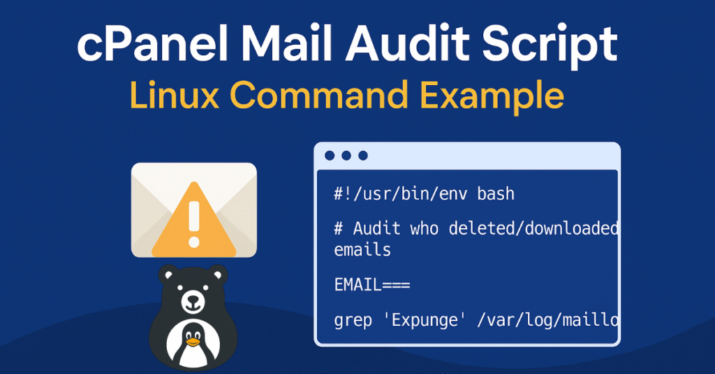 cPanel WHM email deletion audit script LinuxBear.com